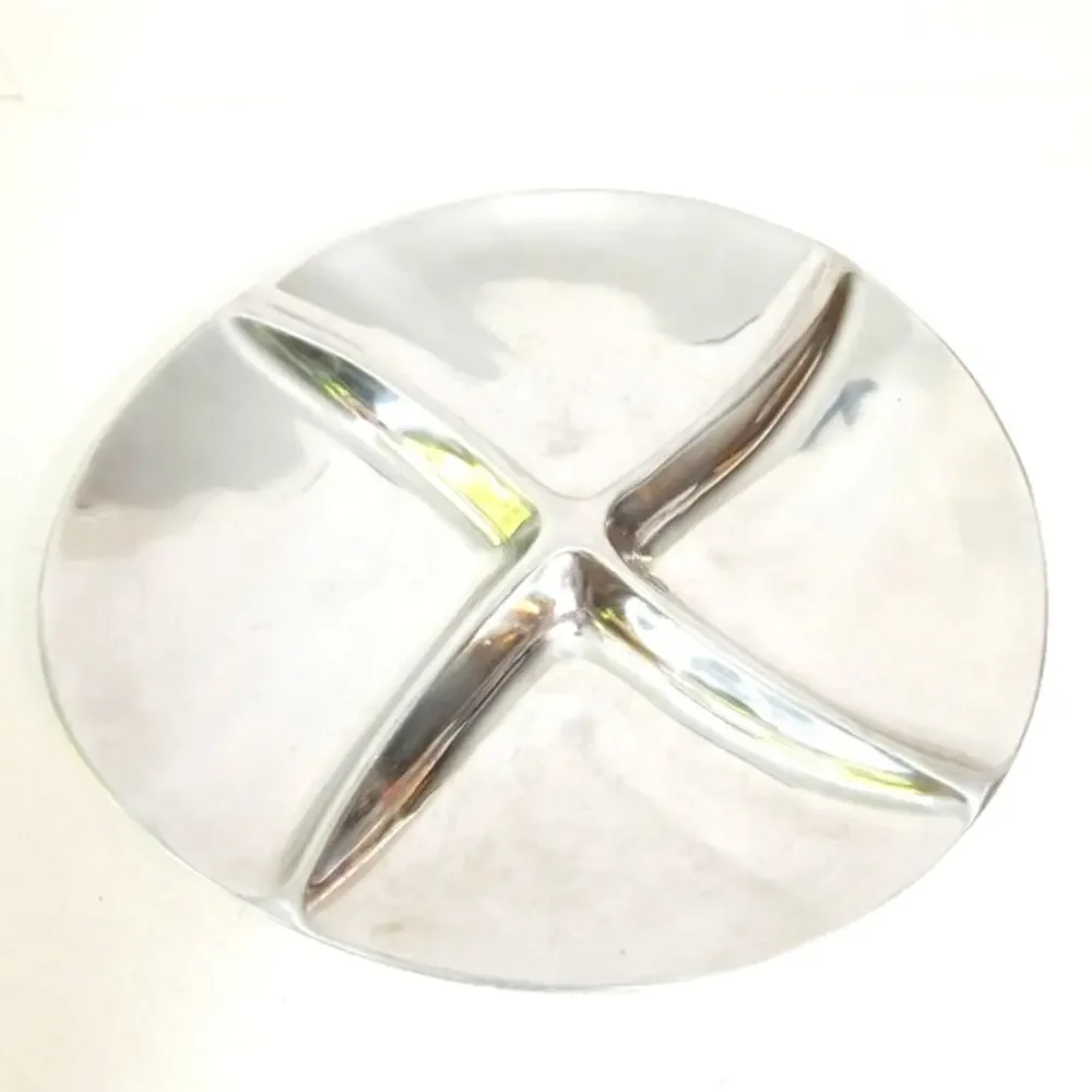 Pottery Barn cast aluminum divided tray platter